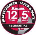Rinnai tankless water heater warranty program